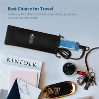 KIPOZI profesjonalny tytan płaski prostownica do włosów z cyfrowym wyświetlaczem LCD podwójne napięcie natychmiastowe ogrzewanie lokówka 4